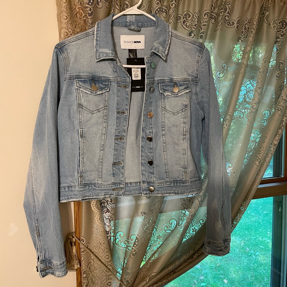 NWT Distressed Jean Jacket